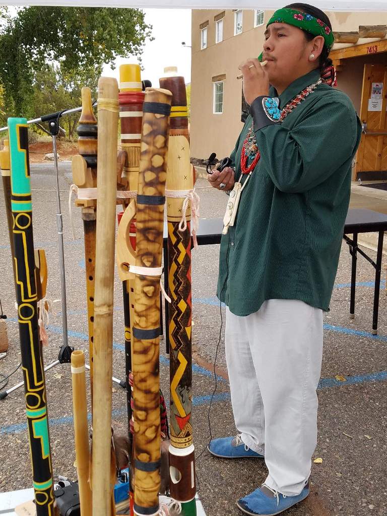 Marlon Magdelena and homemade flutes